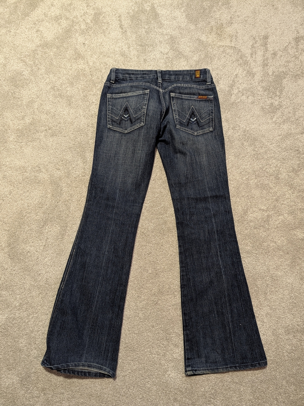 7 For All Mankind Dark Blue Flared Jeans
